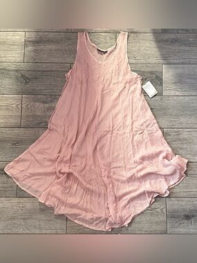 Vintage S.R. Fashion Pink Flowy Trapeze Midi Dress 🎀✨